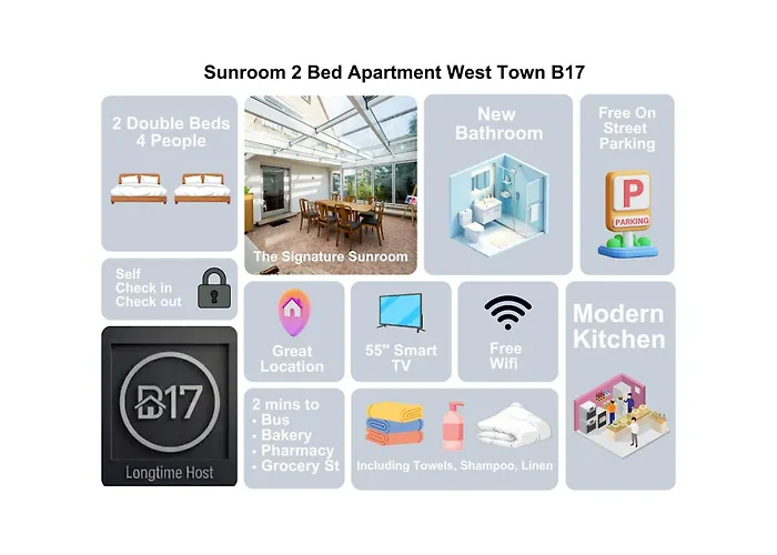 Lejlighed Sunroom 2 Bed West Town B17